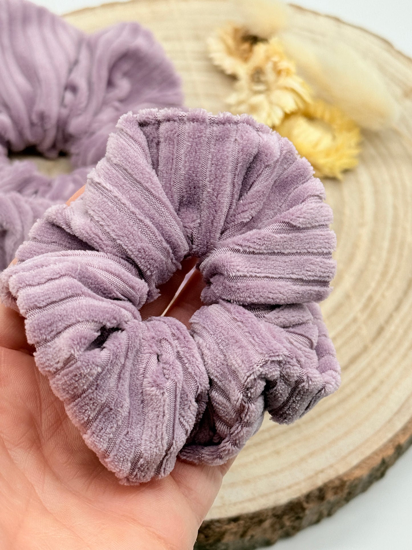 Soft Cord Scrunchie Haargummi uni lila