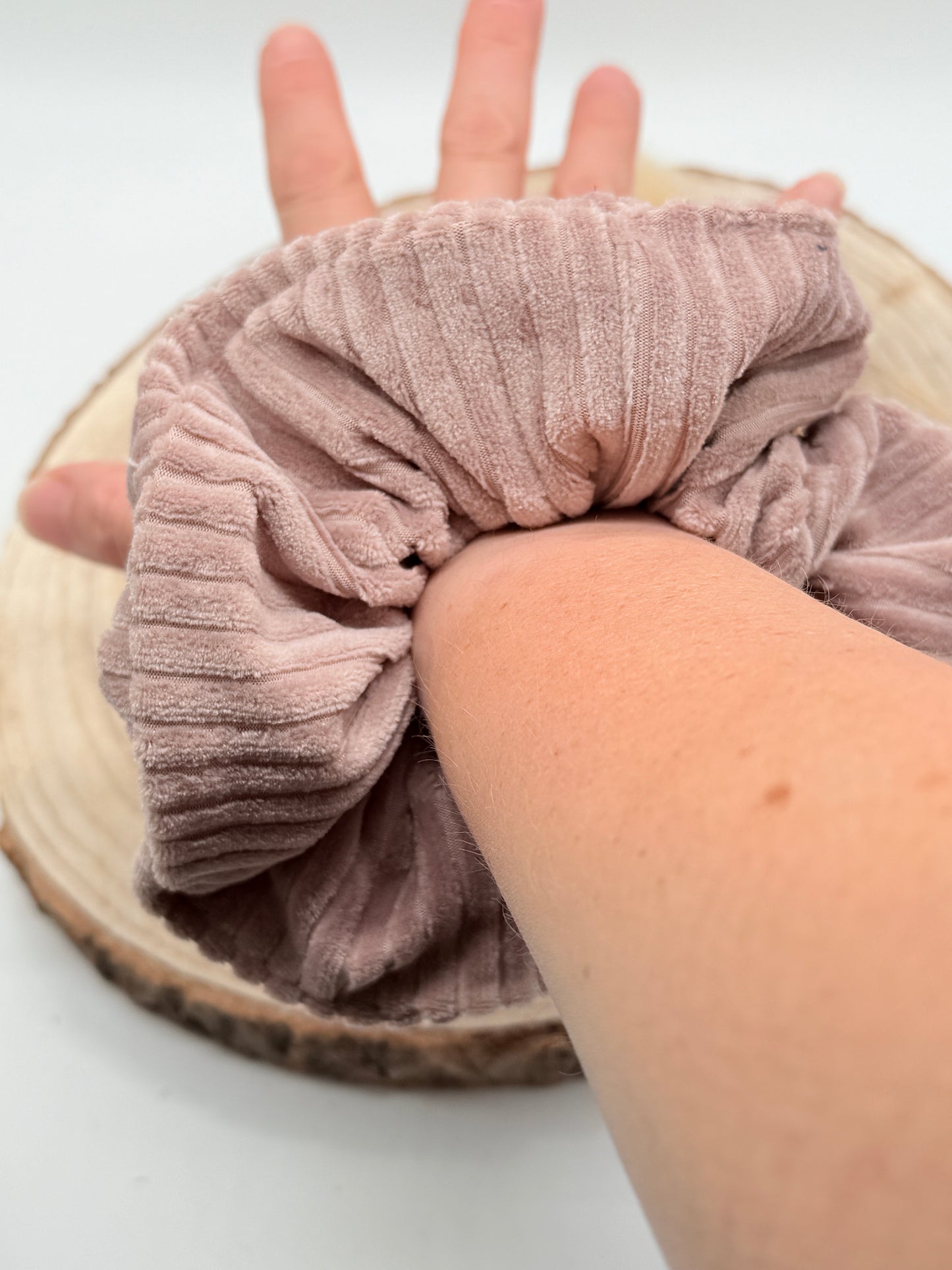 Soft Cord Scrunchie Haargummi uni altrosa