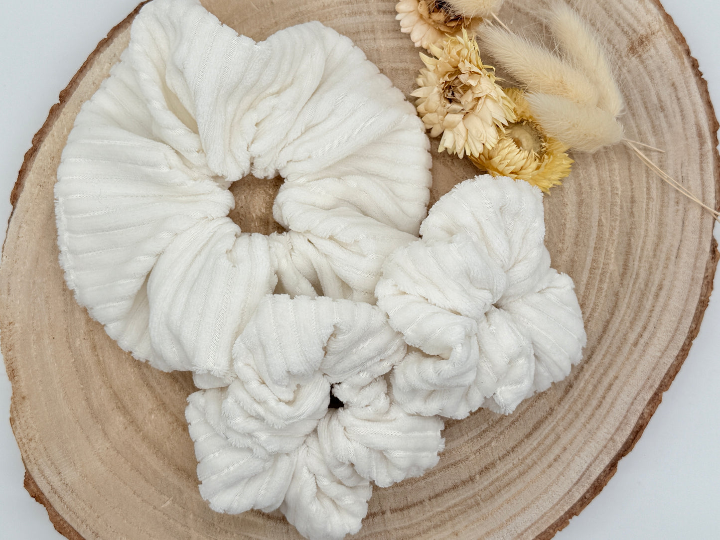 Soft Cord Scrunchie Haargummi uni weiß