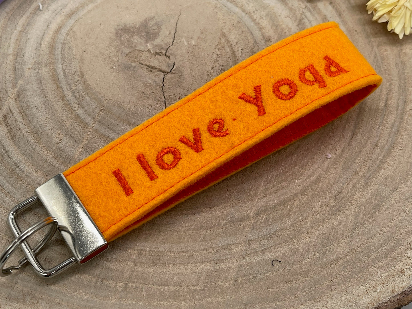 SALE Filz Schlüsselanhänger I Love Yoga