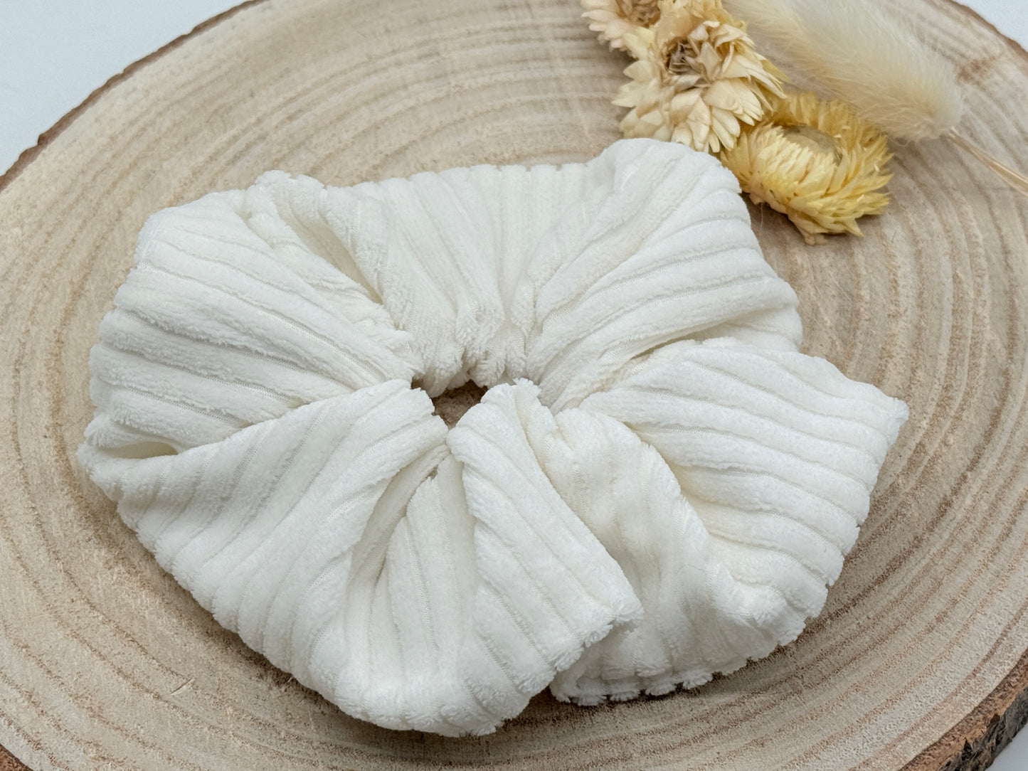 Soft Cord Scrunchie Haargummi uni weiß