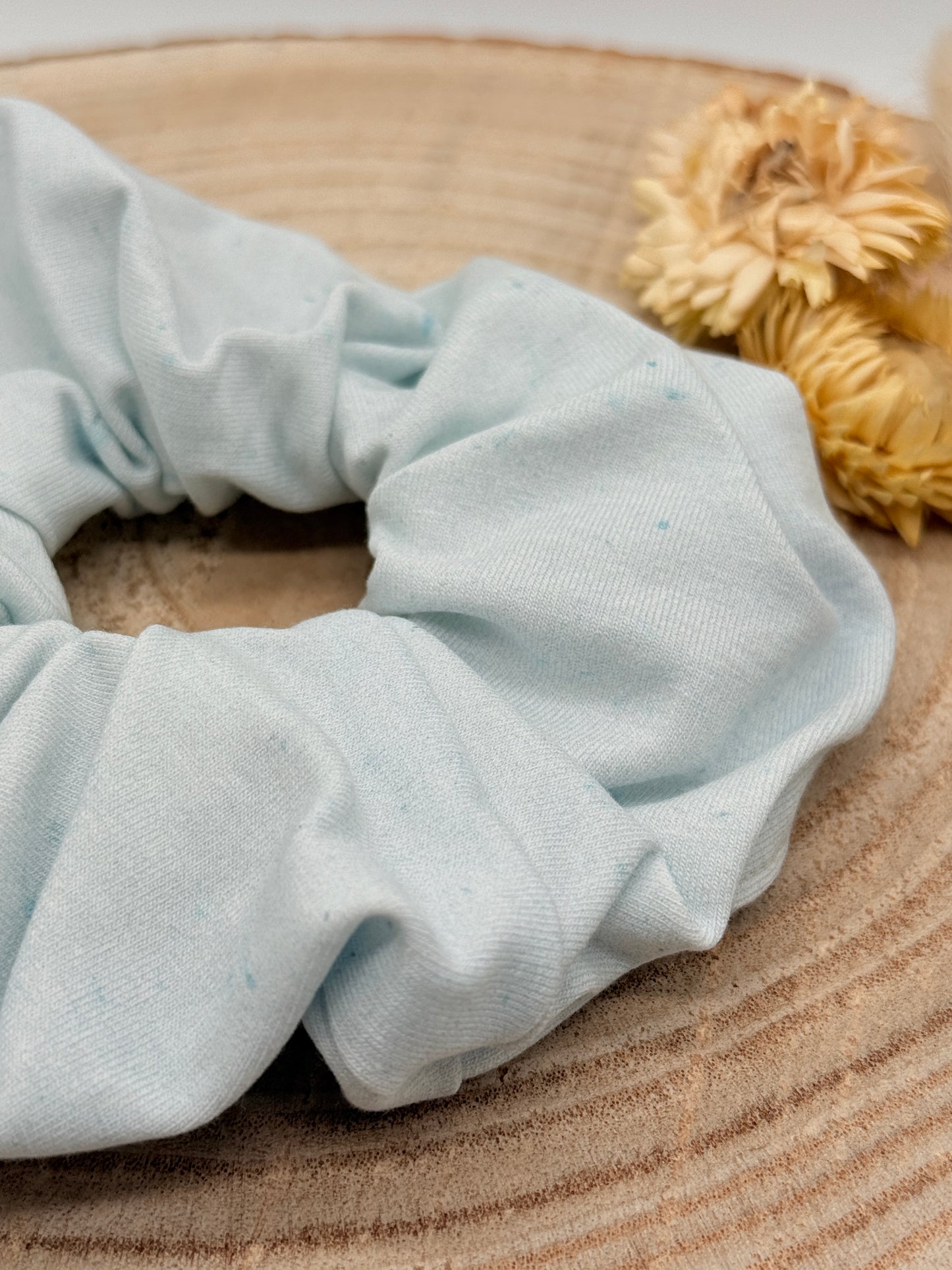 Jersey Scrunchie Haargummi blau meliert