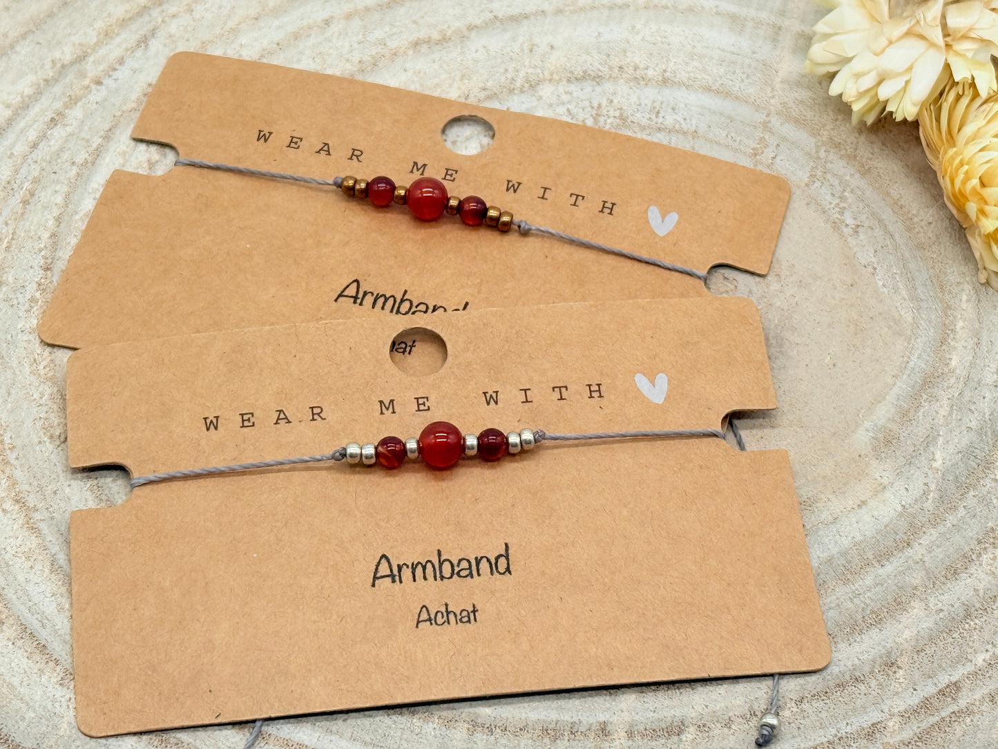 Freundschaftsarmband Makramee Halbedelstein Armband Achat