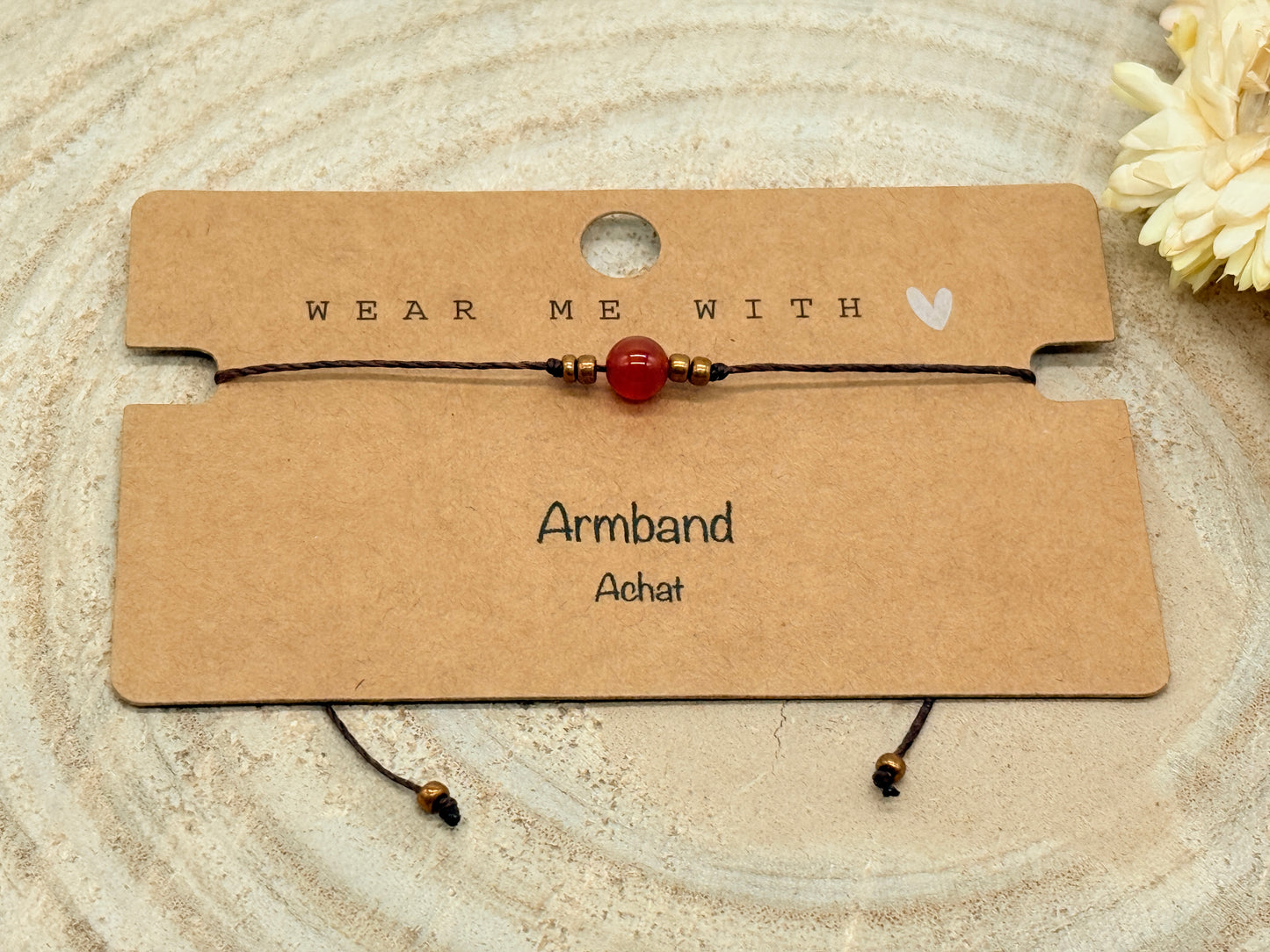 Freundschaftsarmband Makramee Halbedelstein Armband Achat
