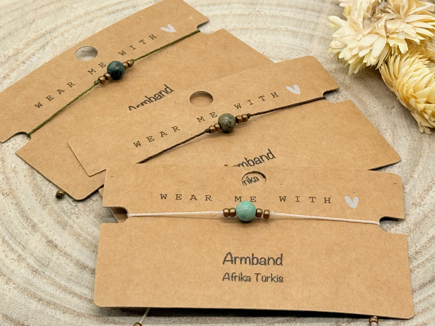 Freundschaftsarmband Makramee Halbedelstein Armband Afrika. Türkis