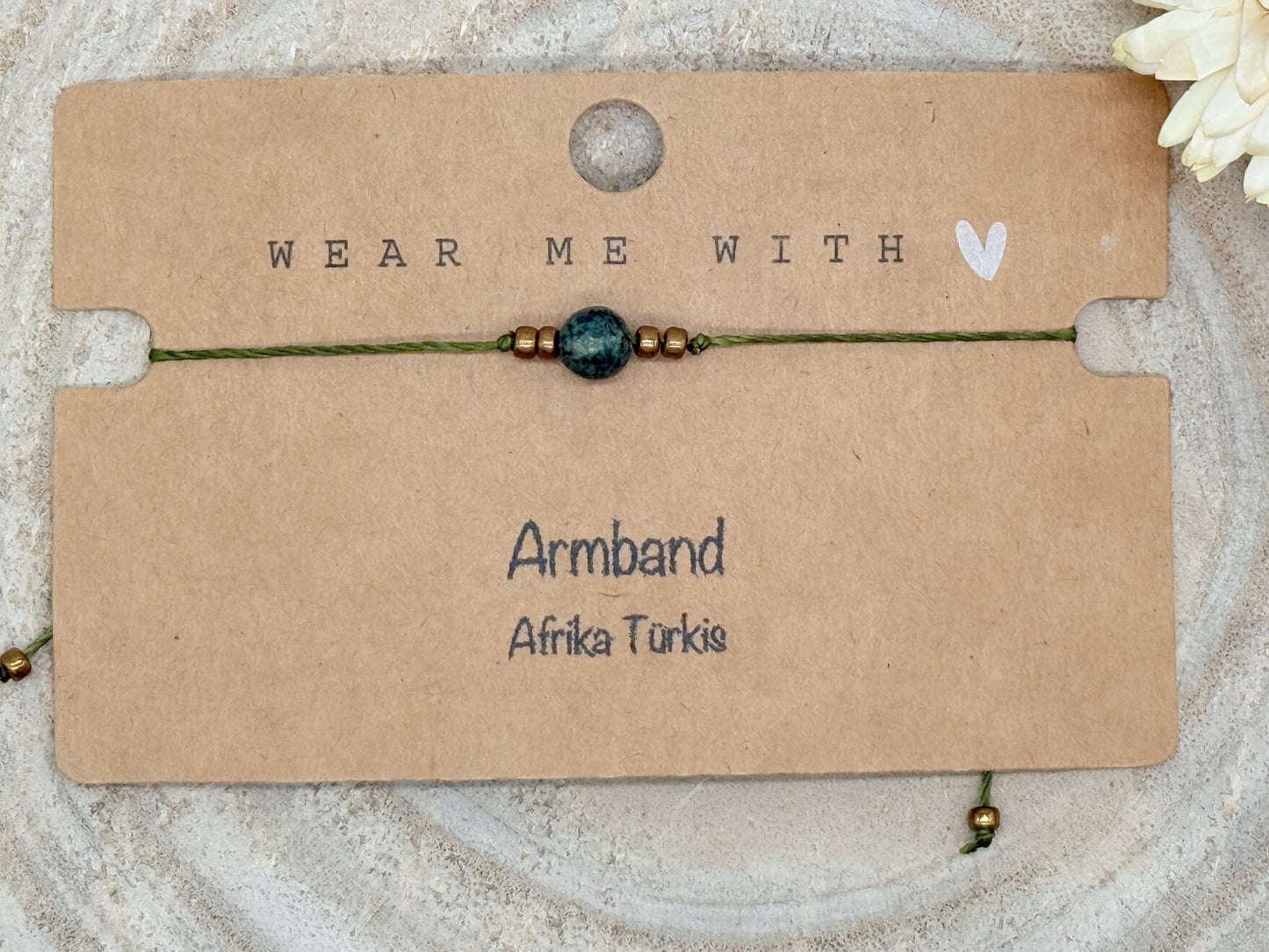 Freundschaftsarmband Makramee Halbedelstein Armband Afrika. Türkis