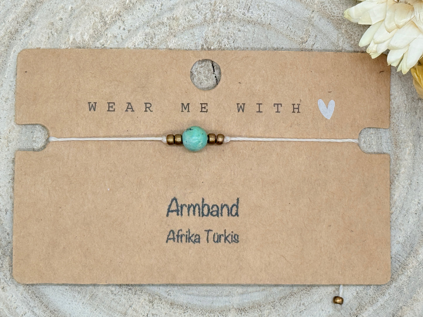 Freundschaftsarmband Makramee Halbedelstein Armband Afrika. Türkis