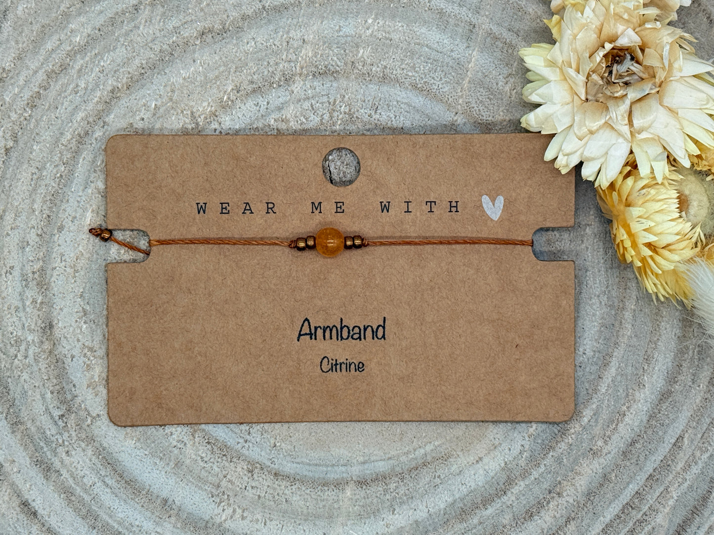 Freundschaftsarmband Makramee Halbedelstein Armband Citrine