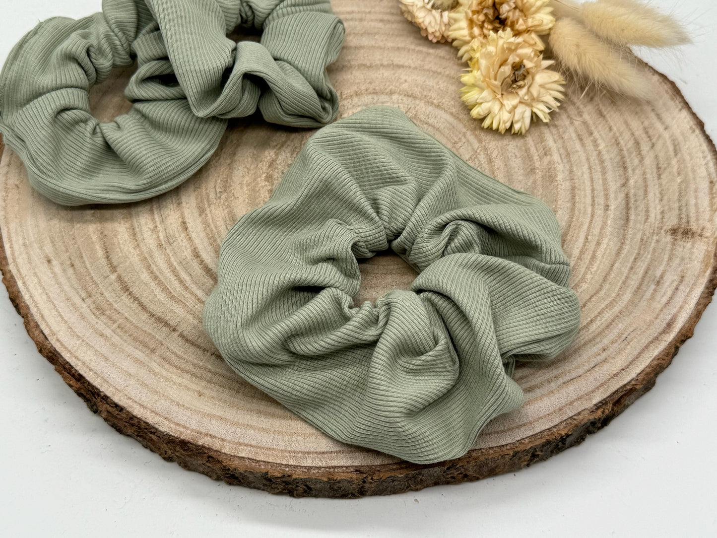 Ripp-Jersey Scrunchie Haargummi mint Uni