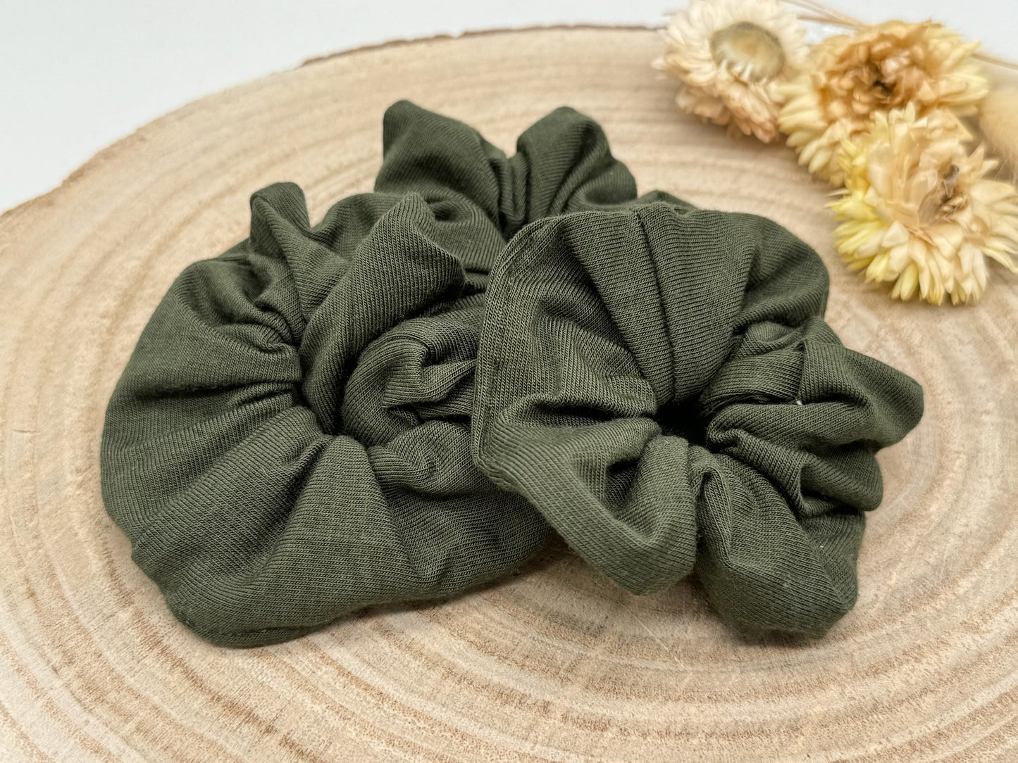 Modal Scrunchie Haargummi Uni grün