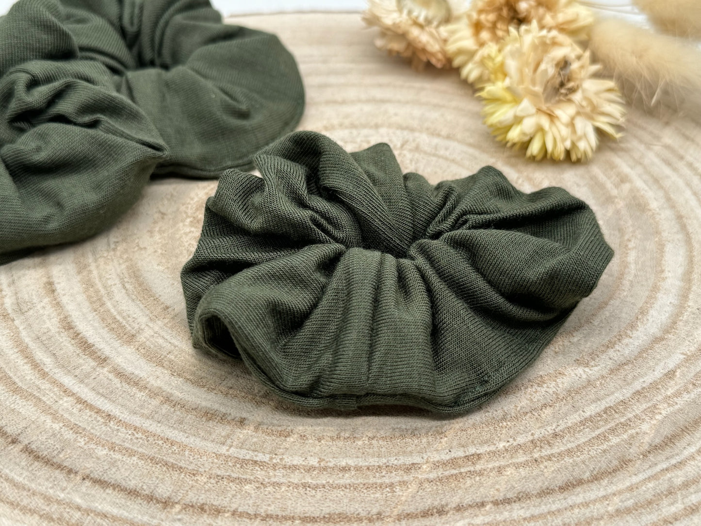 Modal Scrunchie Haargummi Uni grün