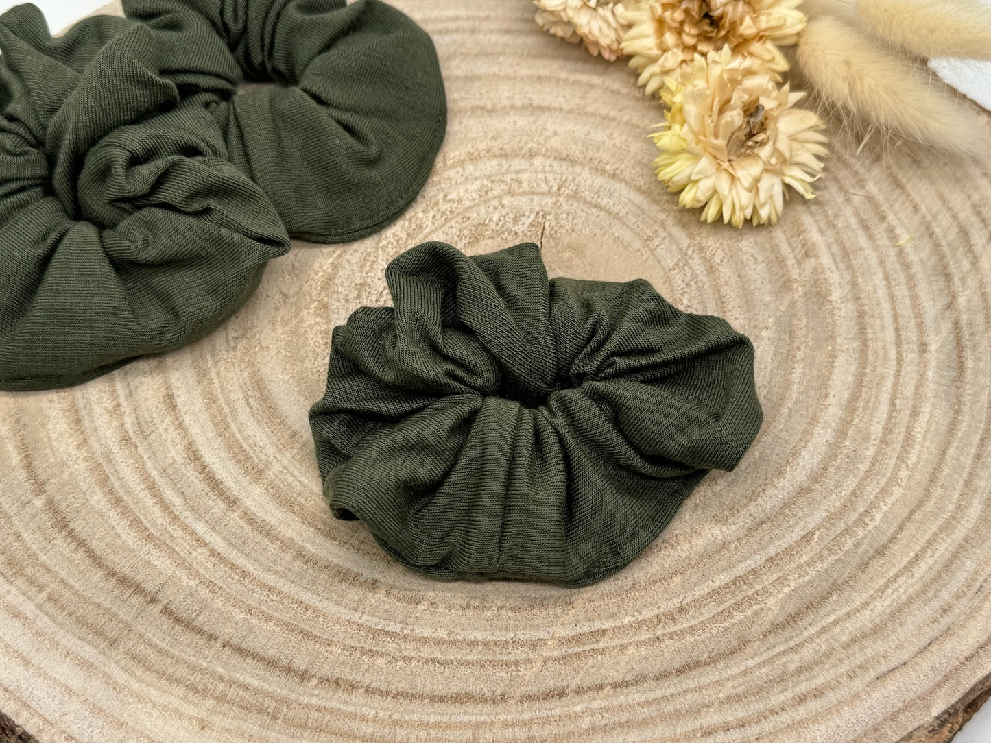 Modal Scrunchie Haargummi Uni grün