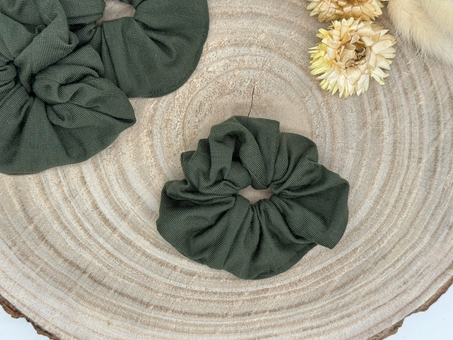 Modal Scrunchie Haargummi Uni grün