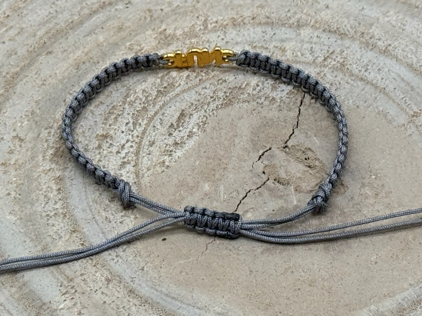 Freundschaftsarmband Makramee Armband Schmuck FUN goldfarben