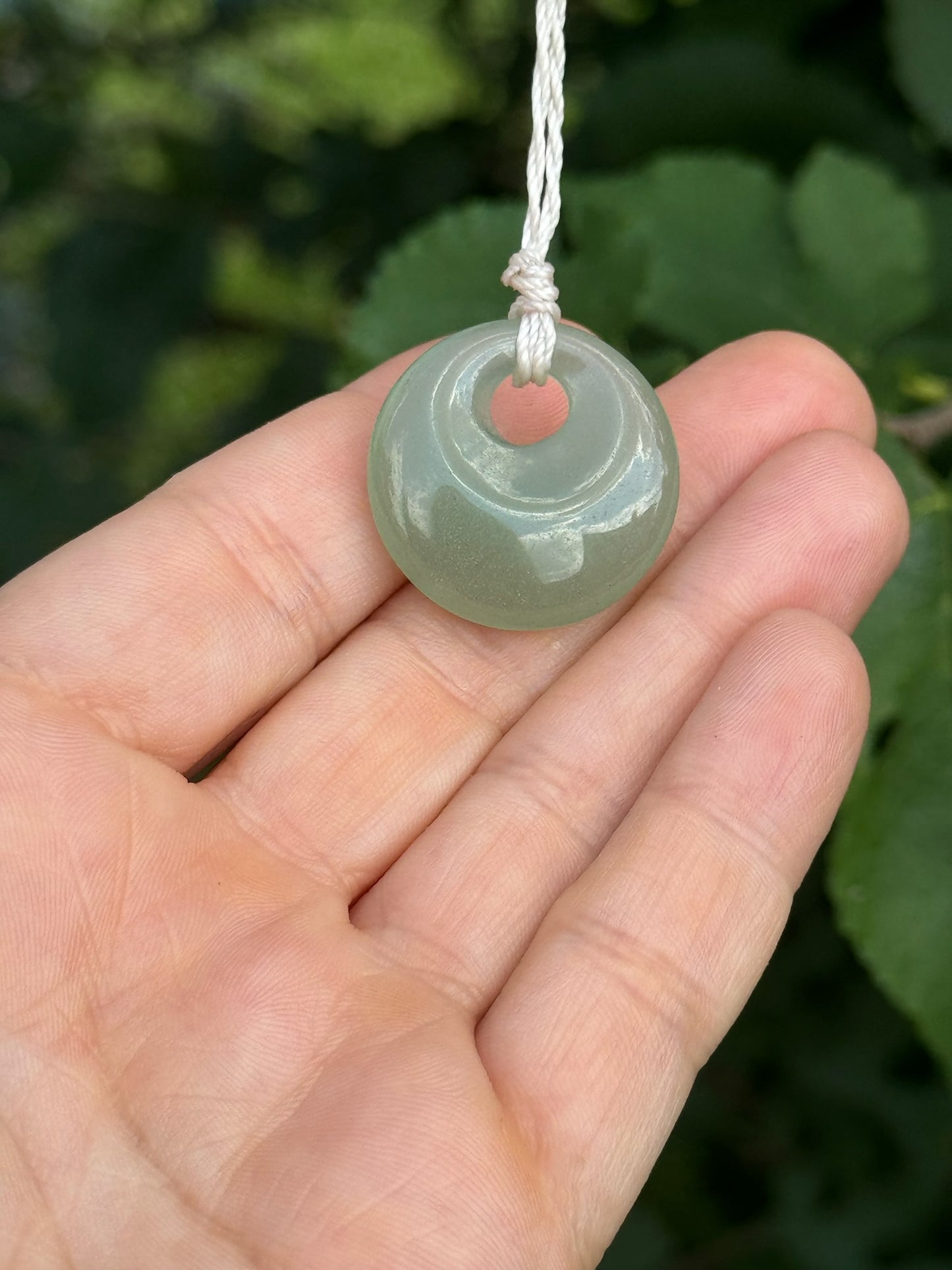 Makramee Schmuck Choker Halbedelstein Kette mit Aventurin Stein