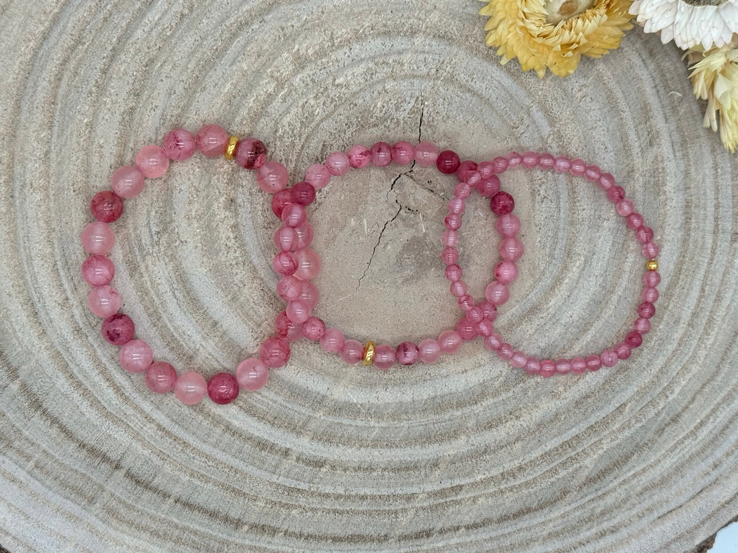 Halbedelstein elastisches Armband Freundschaftsarmband Boho Hippie Schmuck Persische Jade Perlen