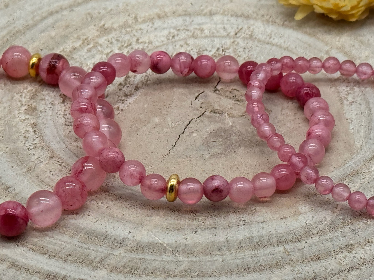 Halbedelstein elastisches Armband Freundschaftsarmband Boho Hippie Schmuck Persische Jade Perlen