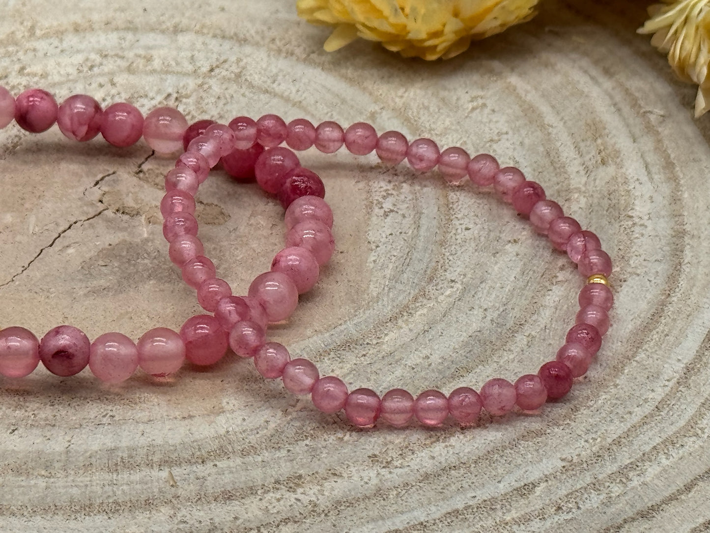 Halbedelstein elastisches Armband Freundschaftsarmband Boho Hippie Schmuck Persische Jade Perlen