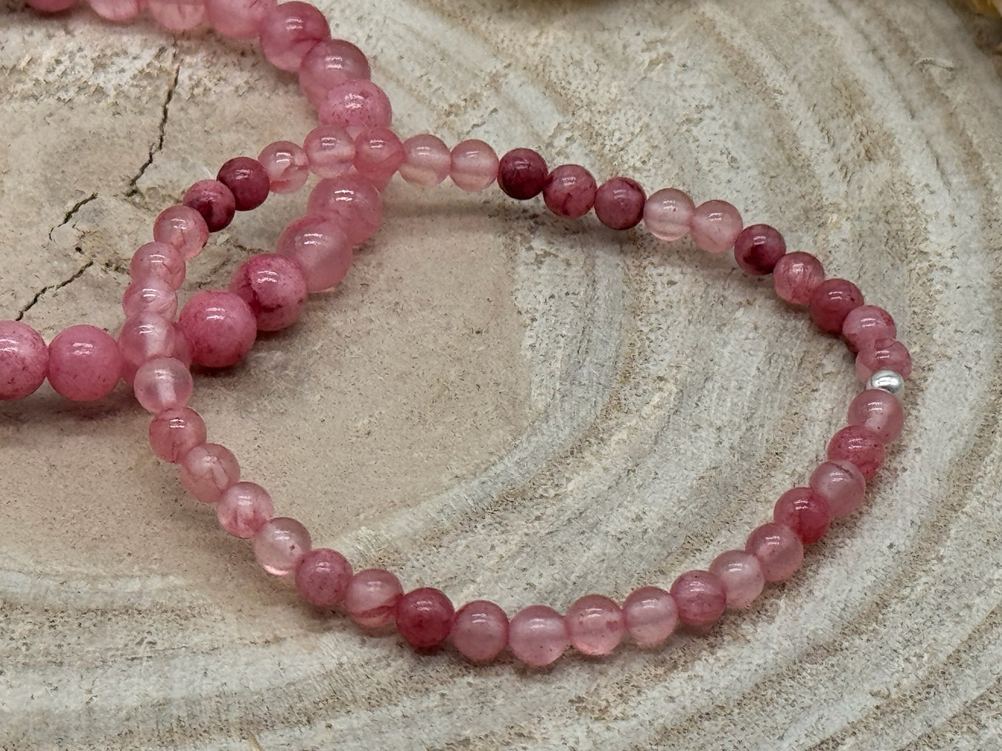 Halbedelstein elastisches Armband Freundschaftsarmband Boho Hippie Schmuck Persische Jade Perlen