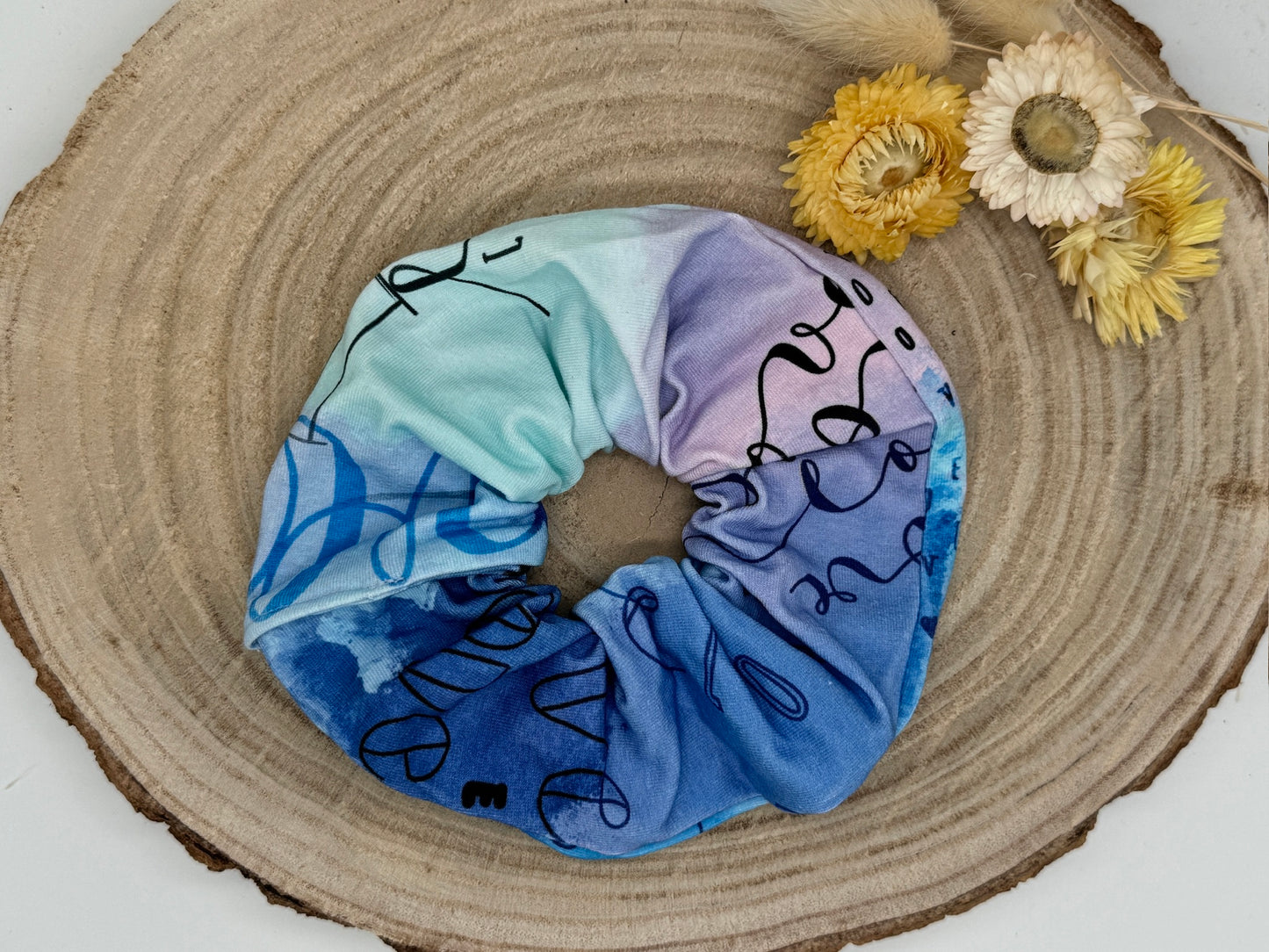 Scrunchie Haargummi streetArt blau