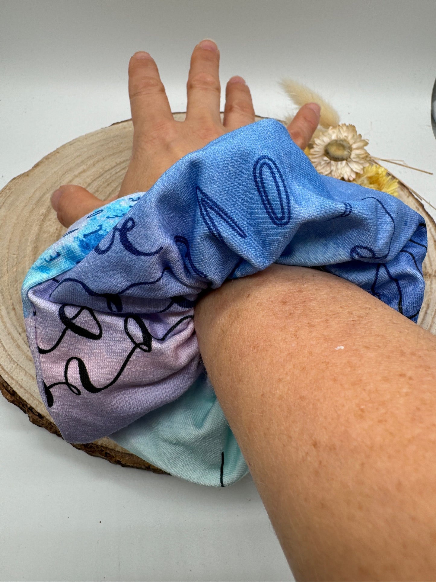 Scrunchie Haargummi streetArt blau