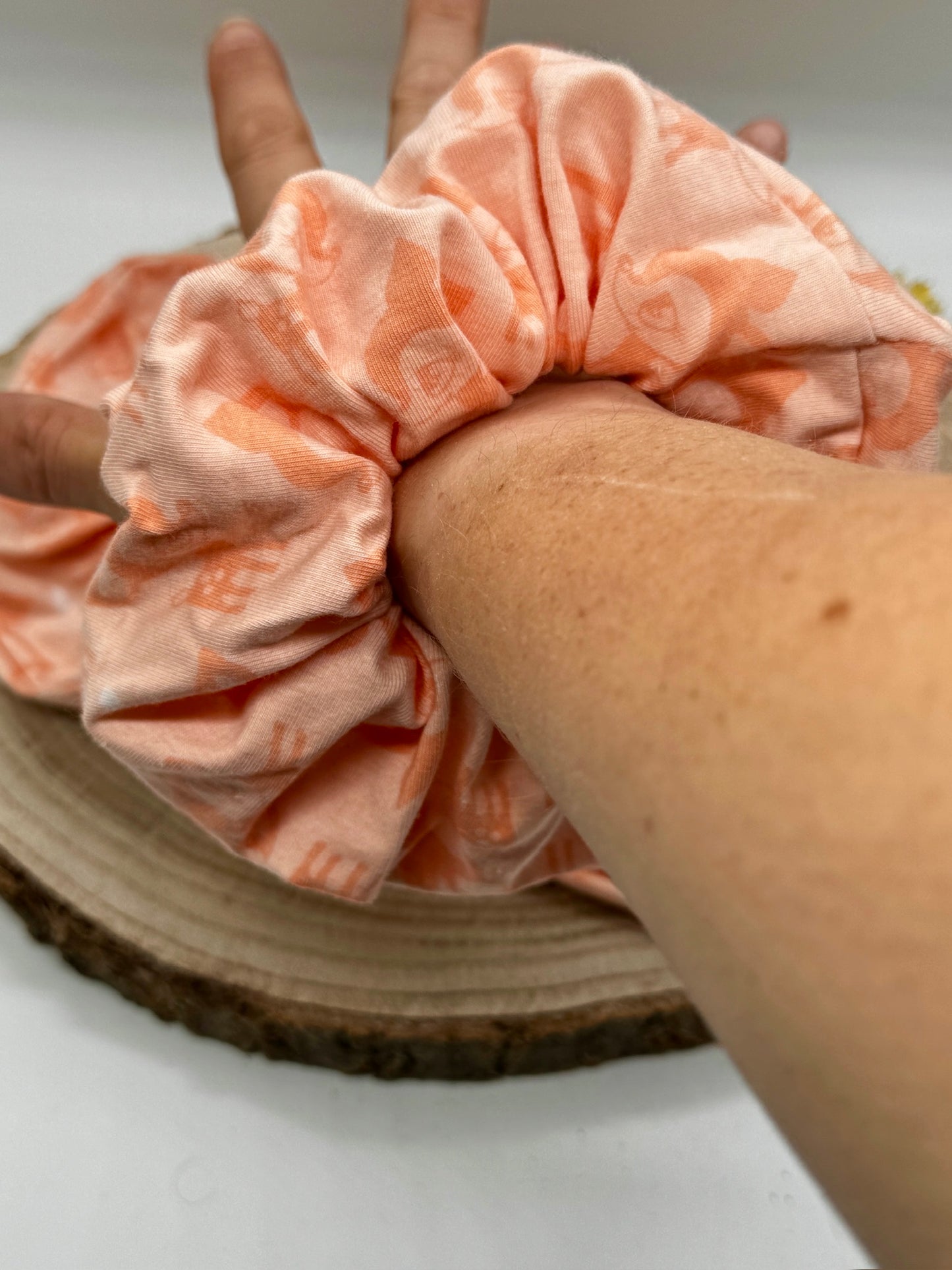 Scrunchie Haargummi Haarband Rehkitz Apricot rosa