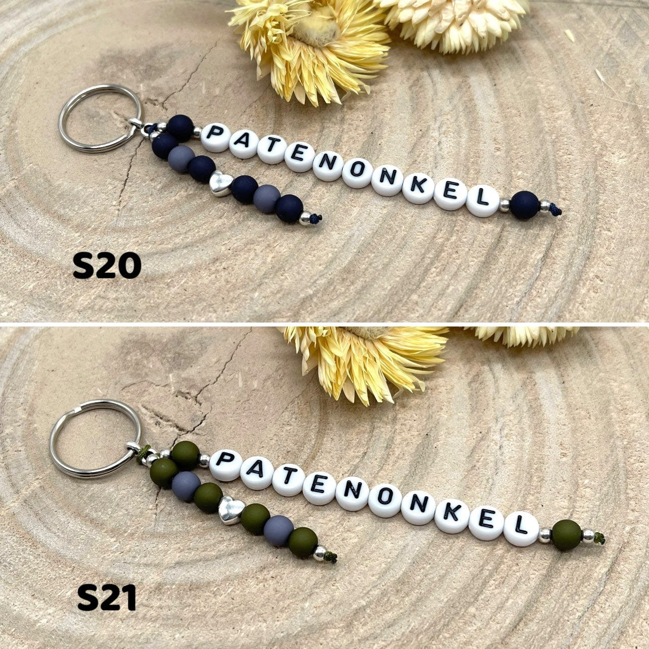 Schlüsselanhänger Taschenanhänger Anhänger Best Friends mit schwarzen Buchstabenperlen