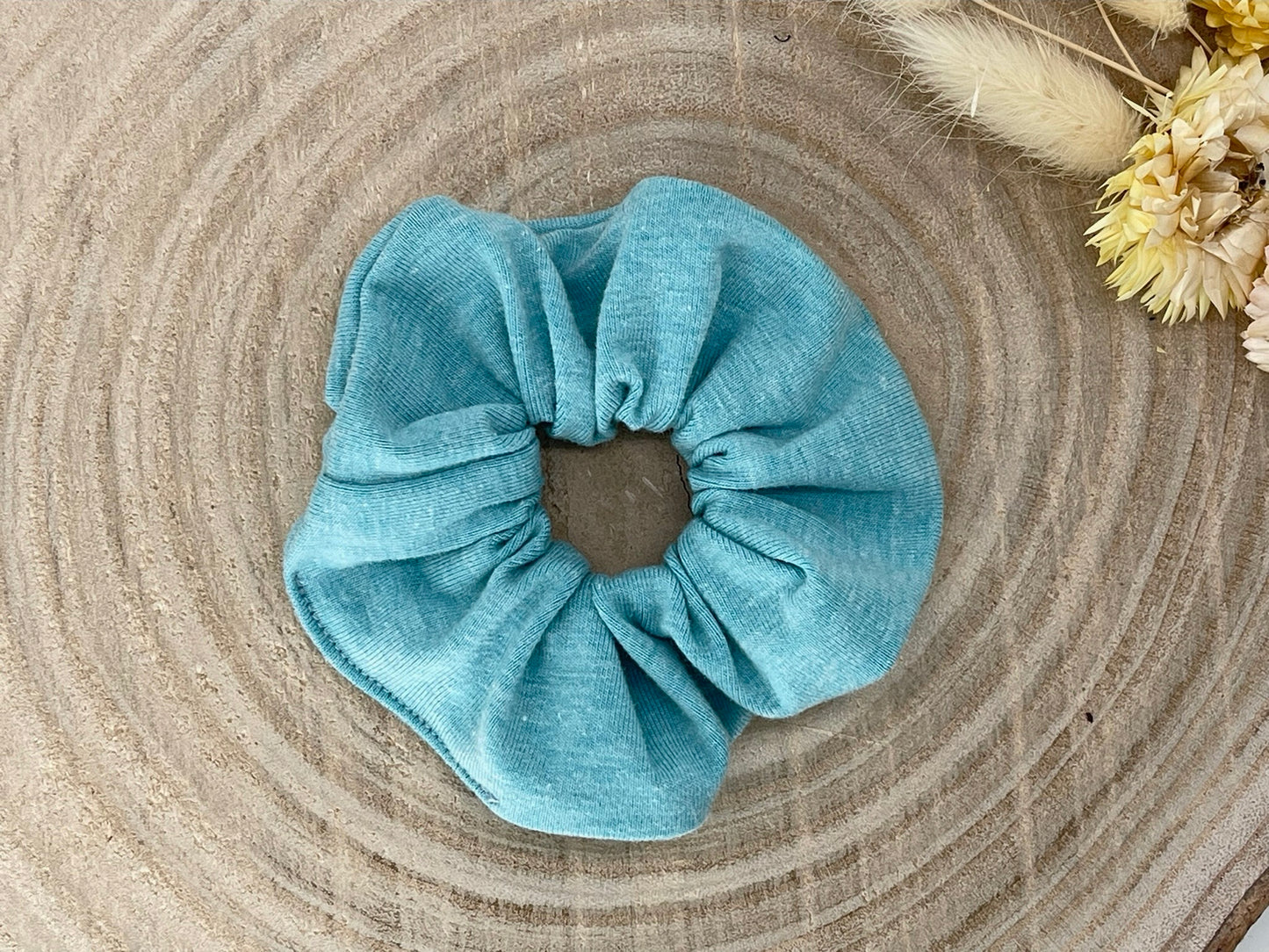 Scrunchie Haargummi elastisches Haarband Haarschmuck Uni blau meliert