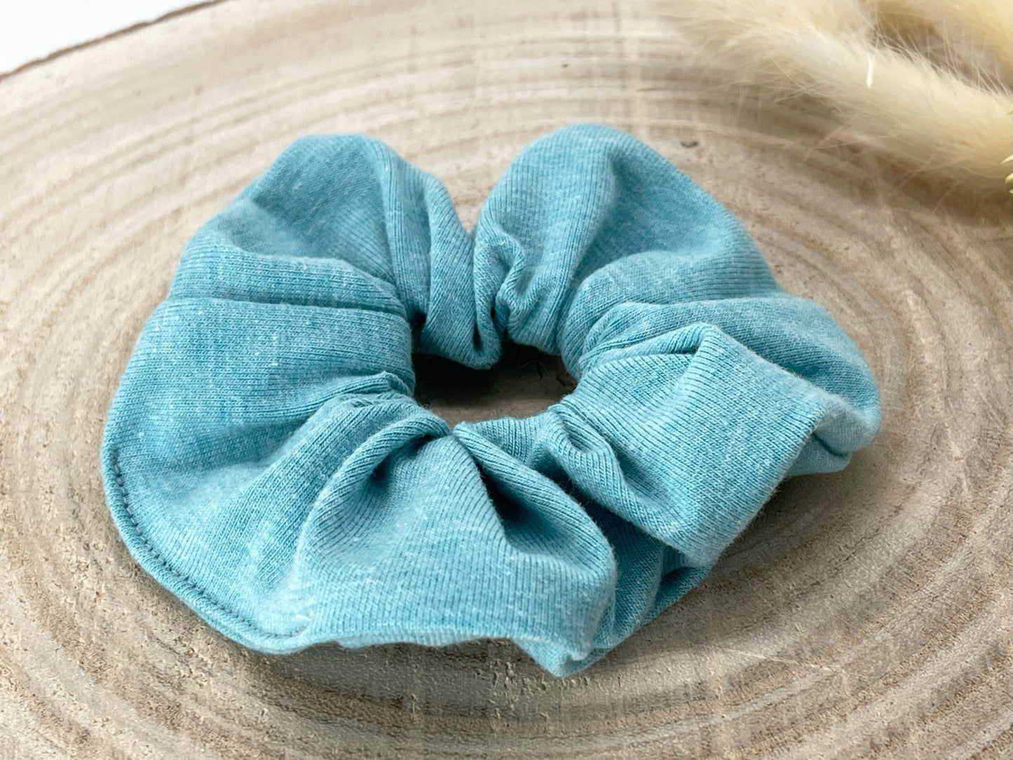 Scrunchie Haargummi elastisches Haarband Haarschmuck Uni blau meliert