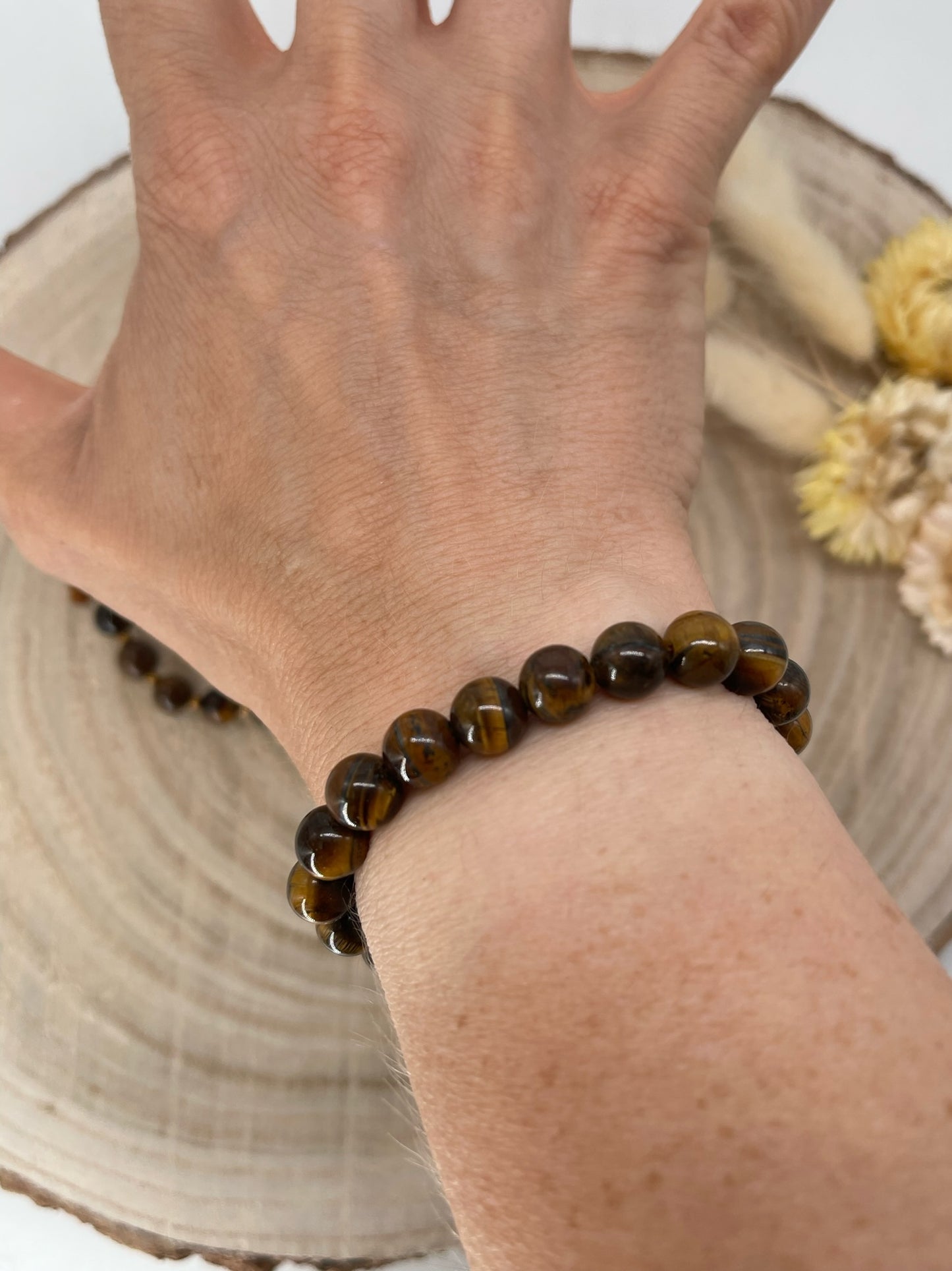 Halbedelstein Freundschaftsarmband Makramee Schmuck Tigerauge