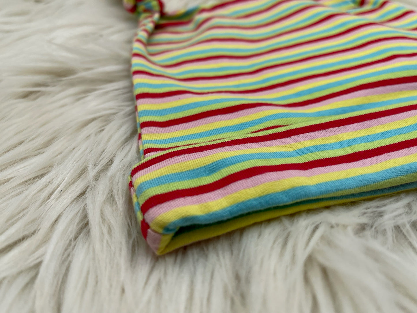 SALE Knotenmütze Eulchen mit bunte Streifen
