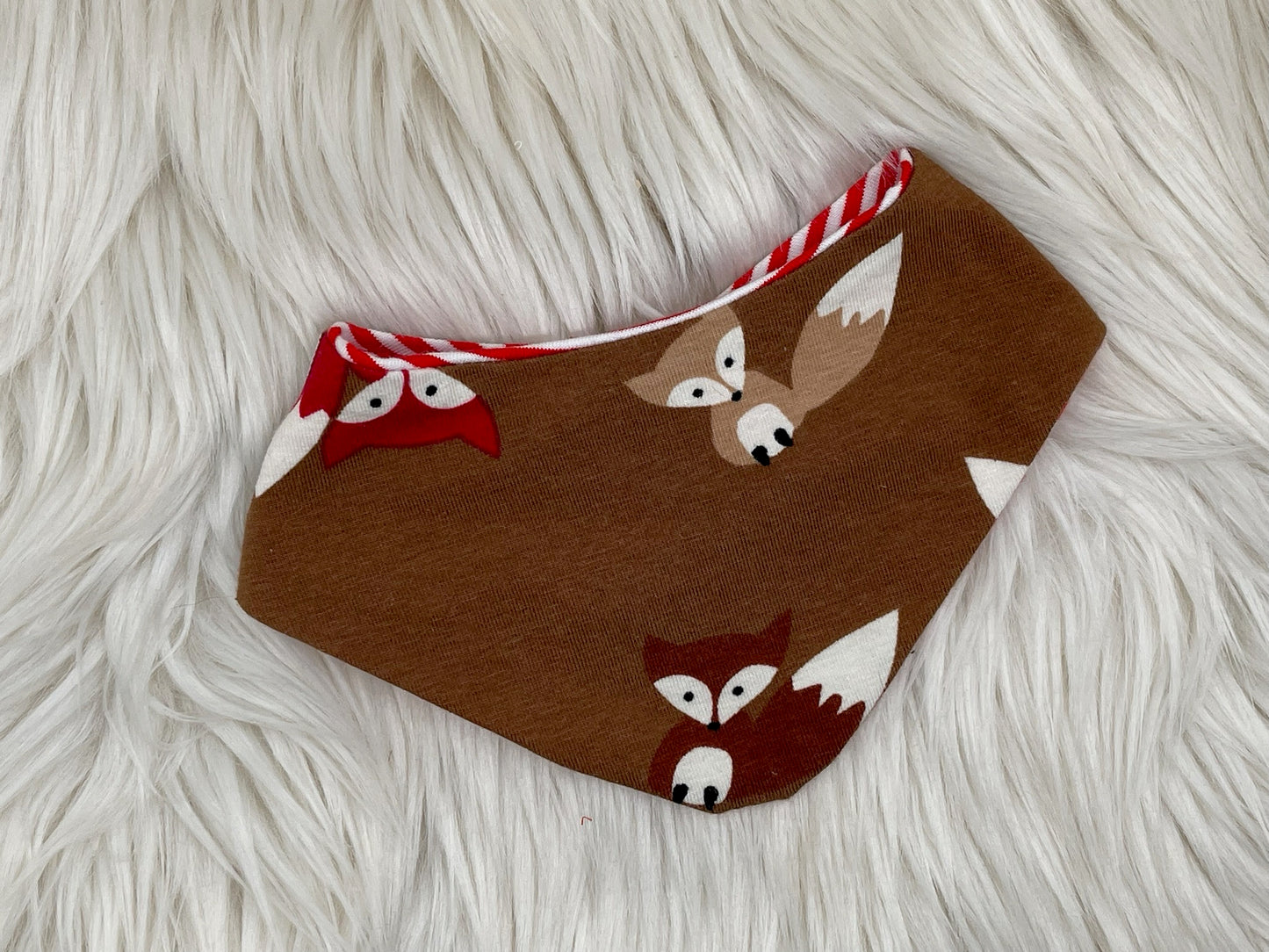 SALE Wendehalstuch Sternchen mit Fuchs braun
