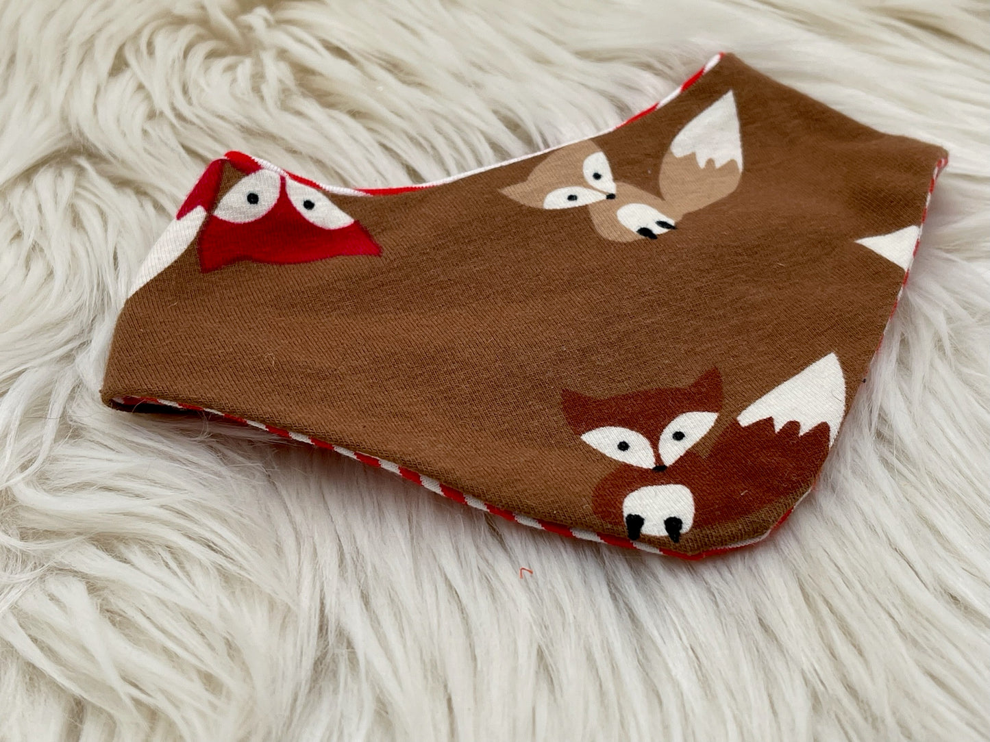 SALE Wendehalstuch Sternchen mit Fuchs braun