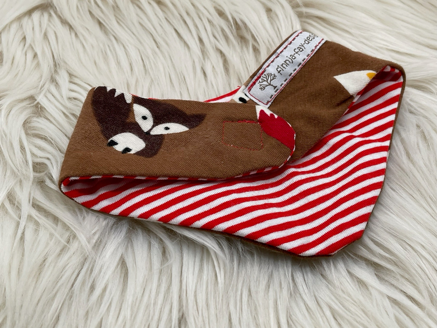 SALE Wendehalstuch Sternchen mit Fuchs braun