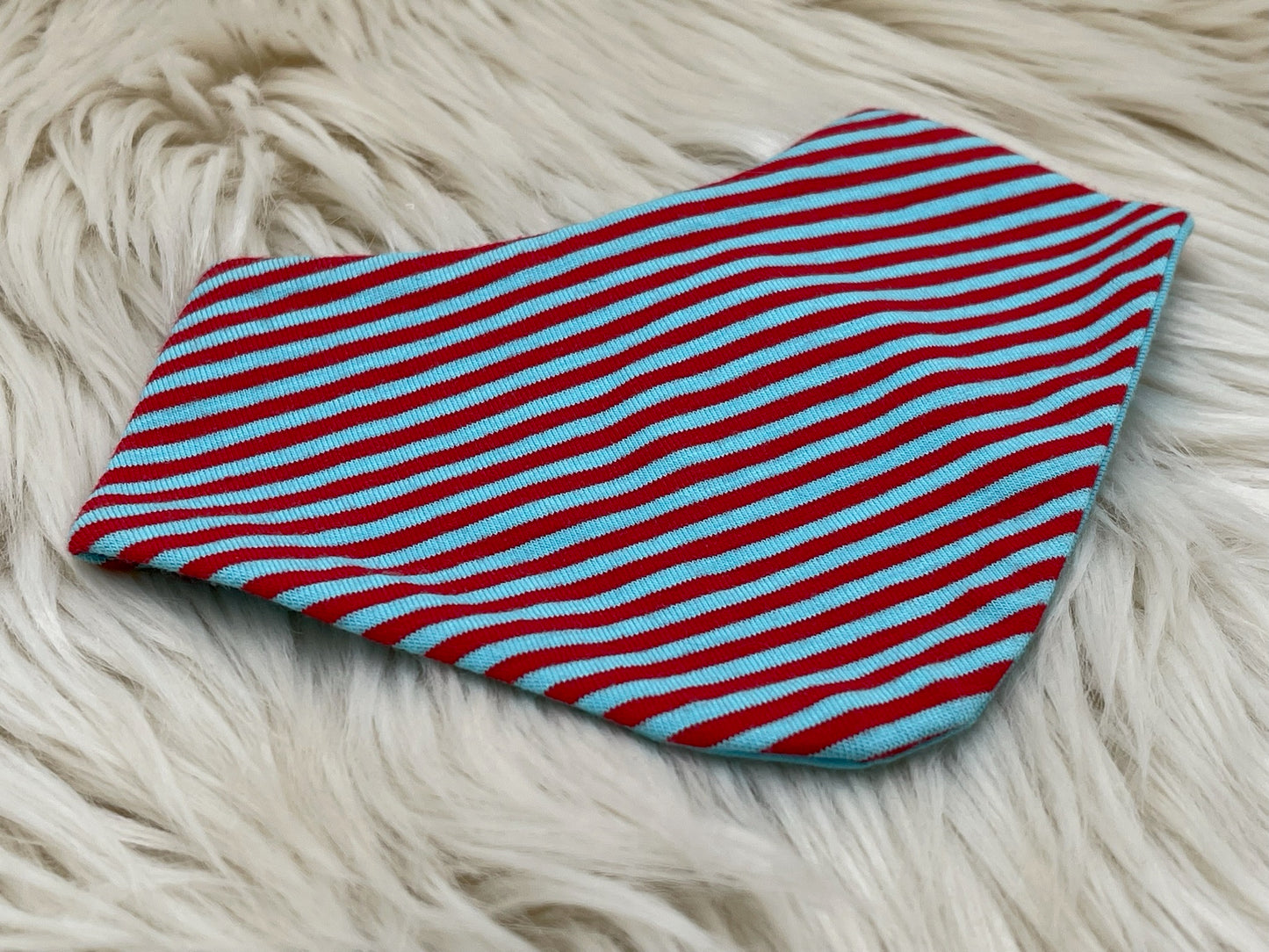 SALE Wendehalstuch Sternchen mit Streifen rot/blau