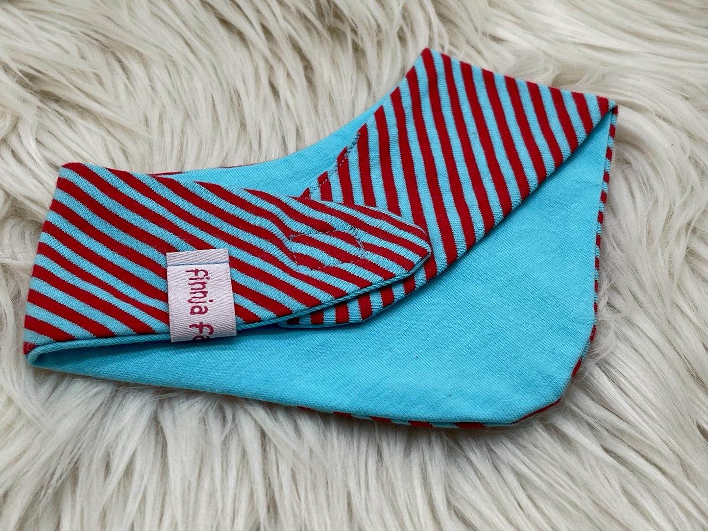 SALE Wendehalstuch Sternchen mit Streifen rot/blau