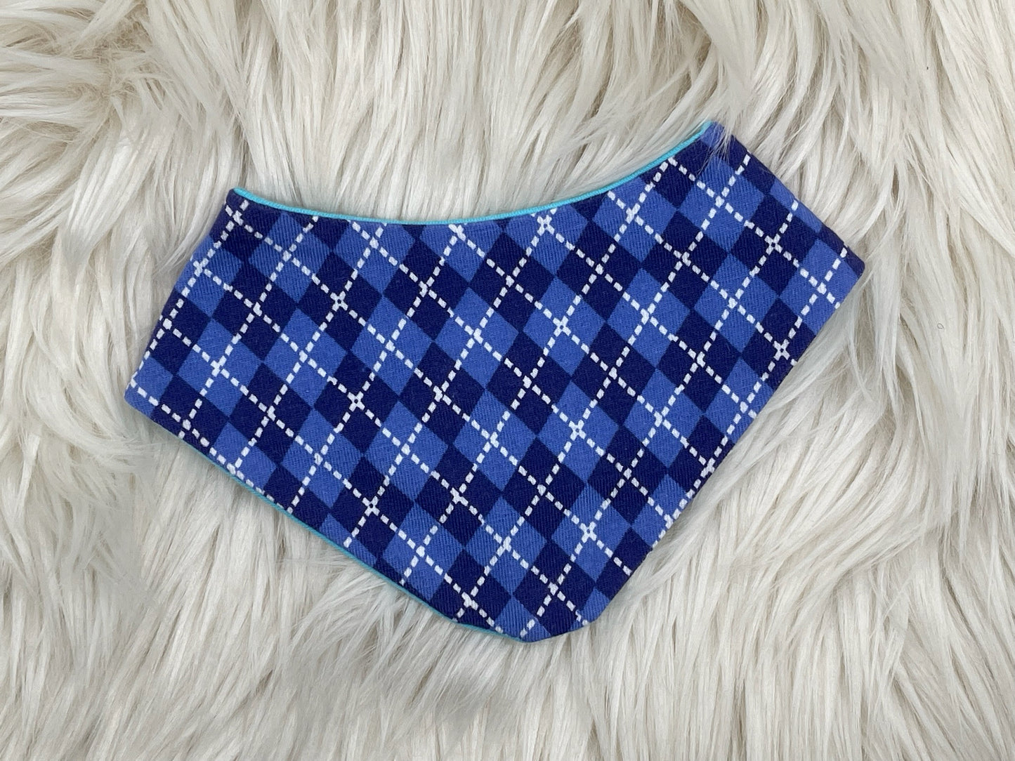 SALE Wendehalstuch Sternchen mit Rauten blau