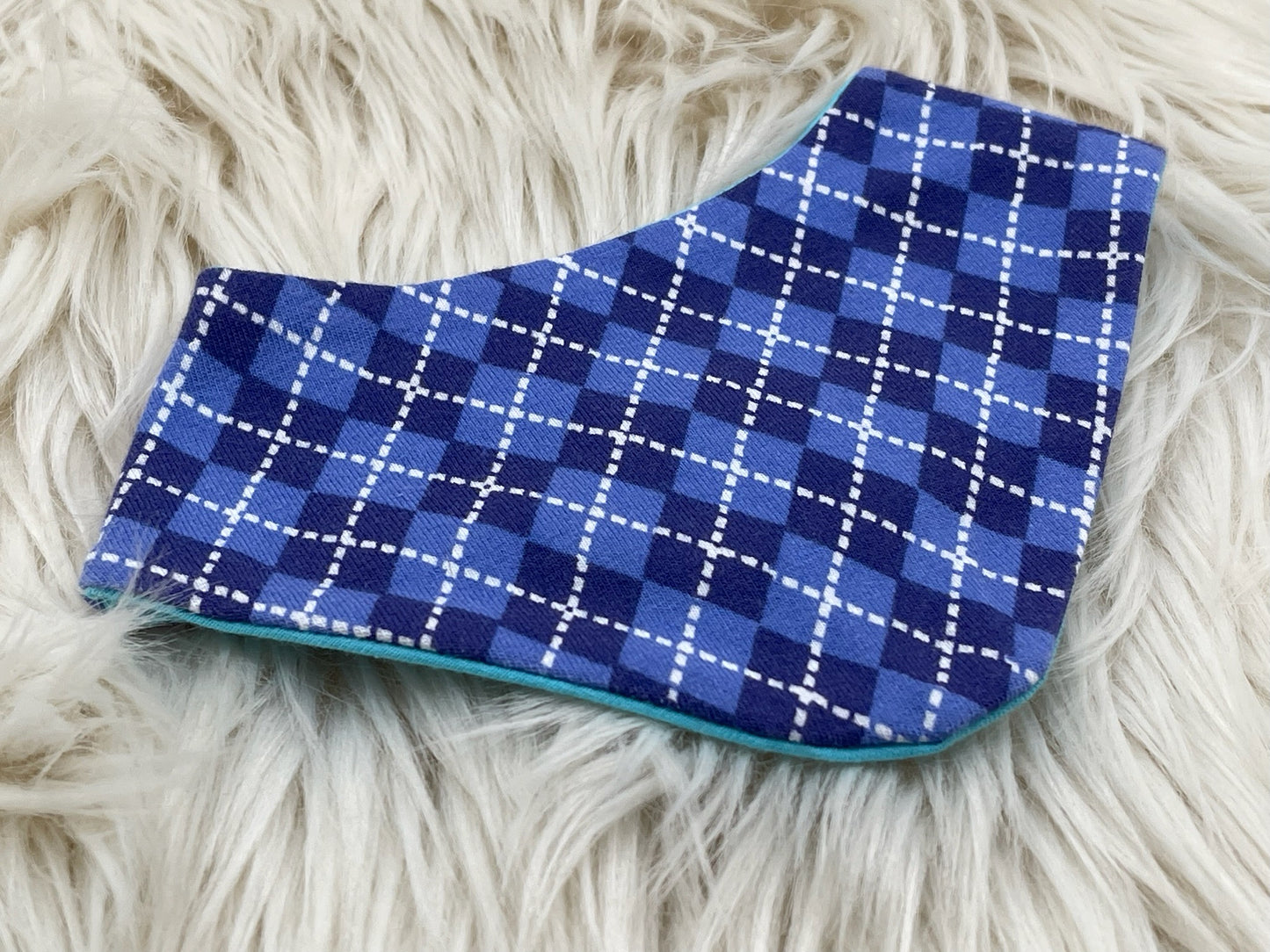 SALE Wendehalstuch Sternchen mit Rauten blau