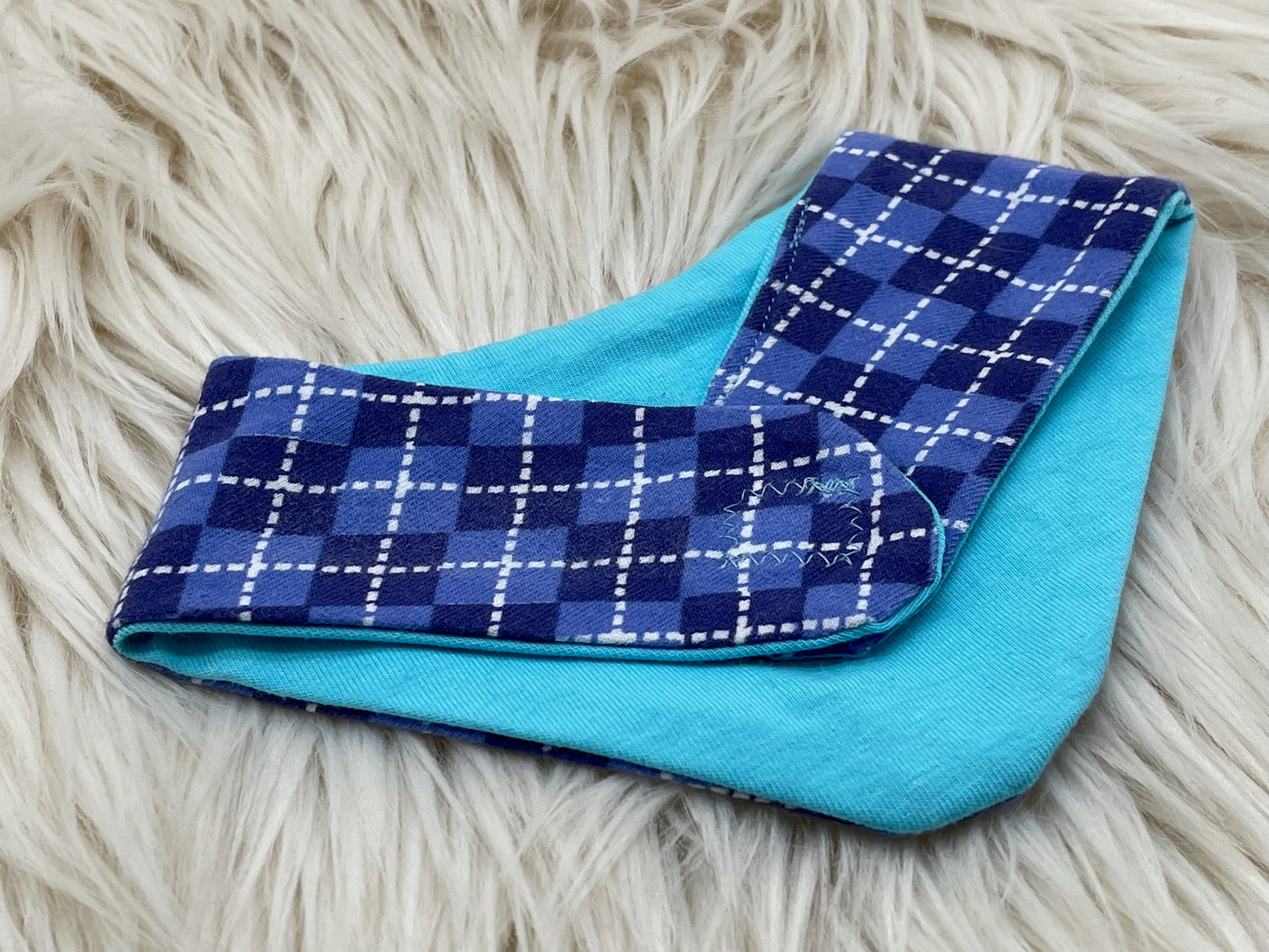 SALE Wendehalstuch Sternchen mit Rauten blau