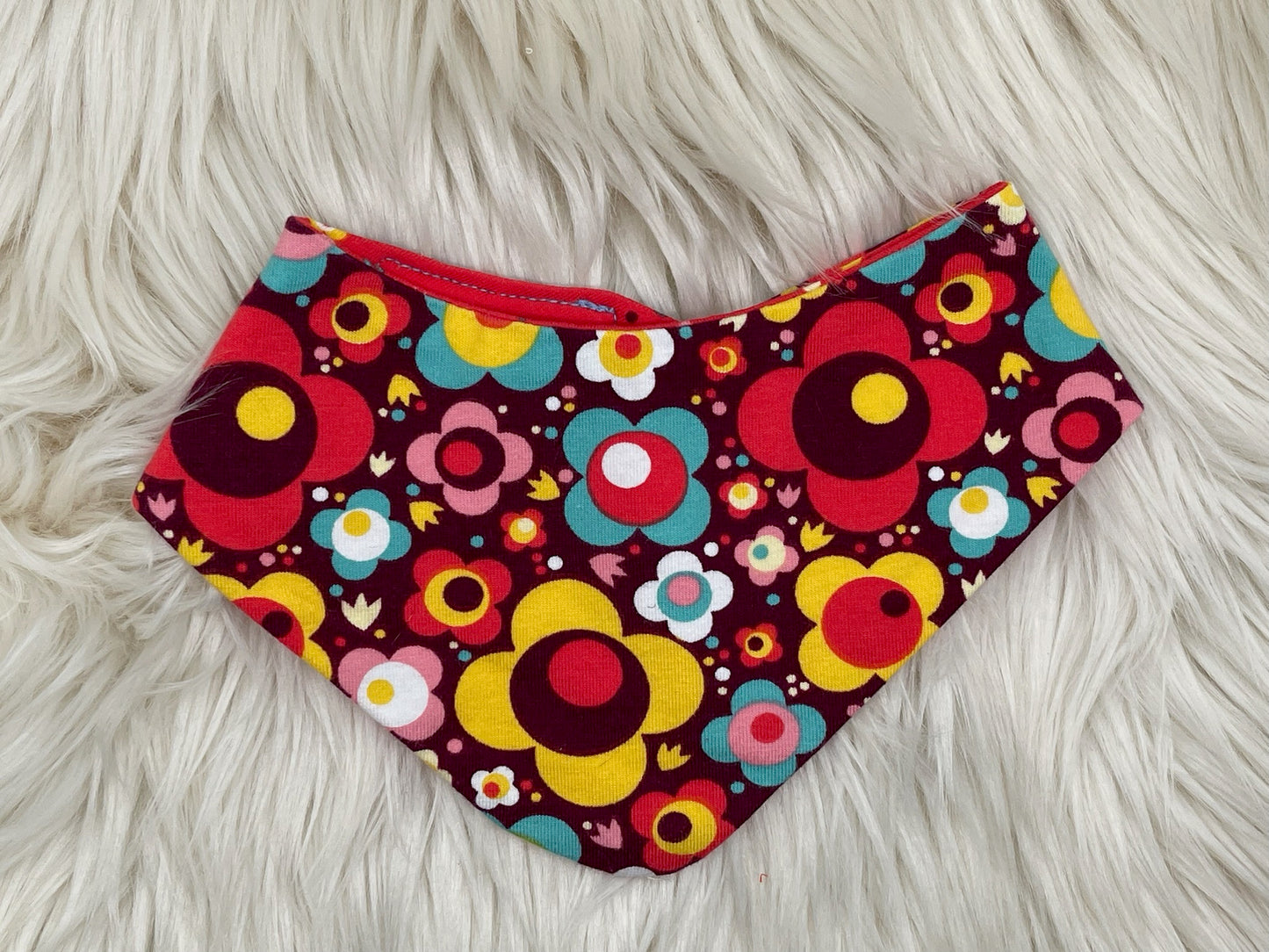 SALE Wendehalstuch Sternchen mit Blumen auf braun