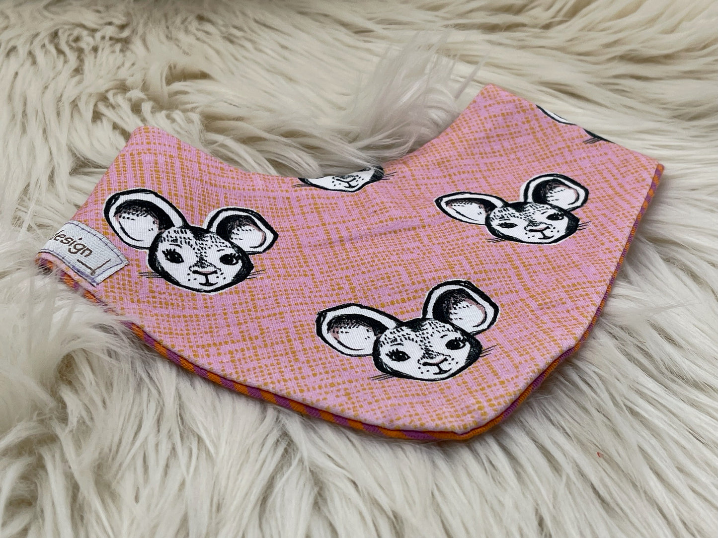 SALE Wendehalstuch Sternchen mit Mäuschen auf rosa