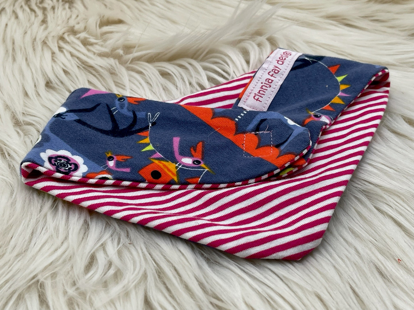 SALE Wendehalstuch Sternchen mit Rehe auf grau