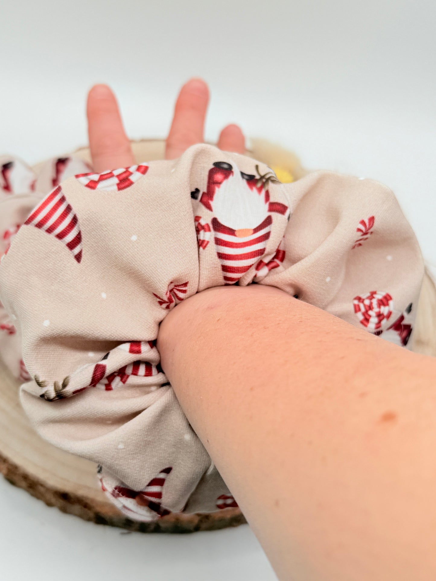 Jersey Scrunchie Wichtel beige