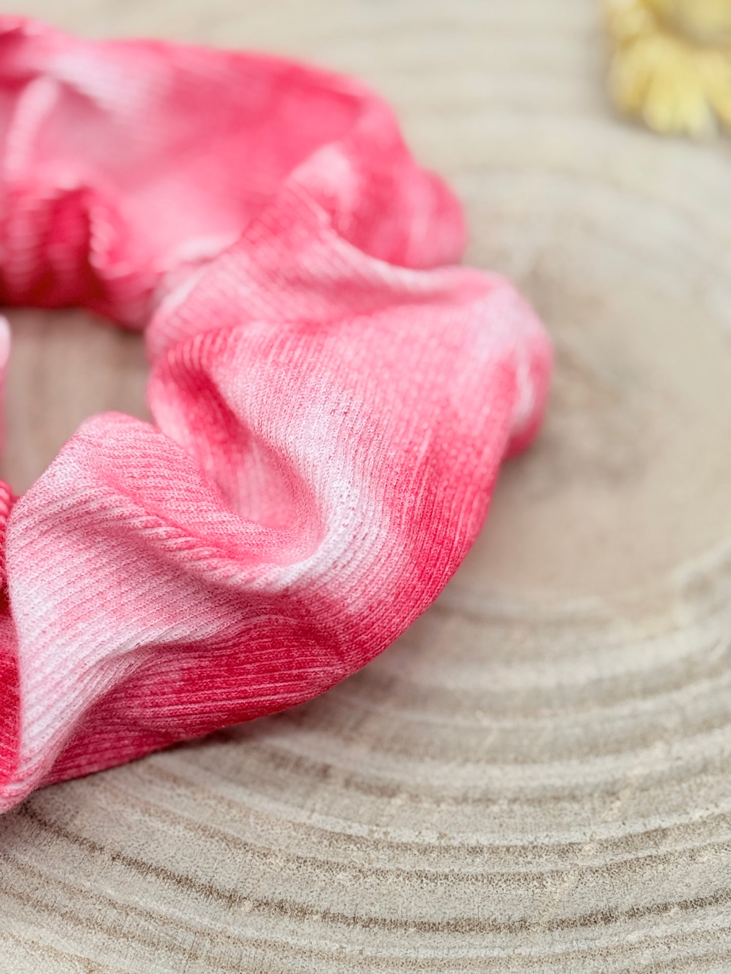 Ripp-Jersey Scrunchie Haargummi rosa Batik