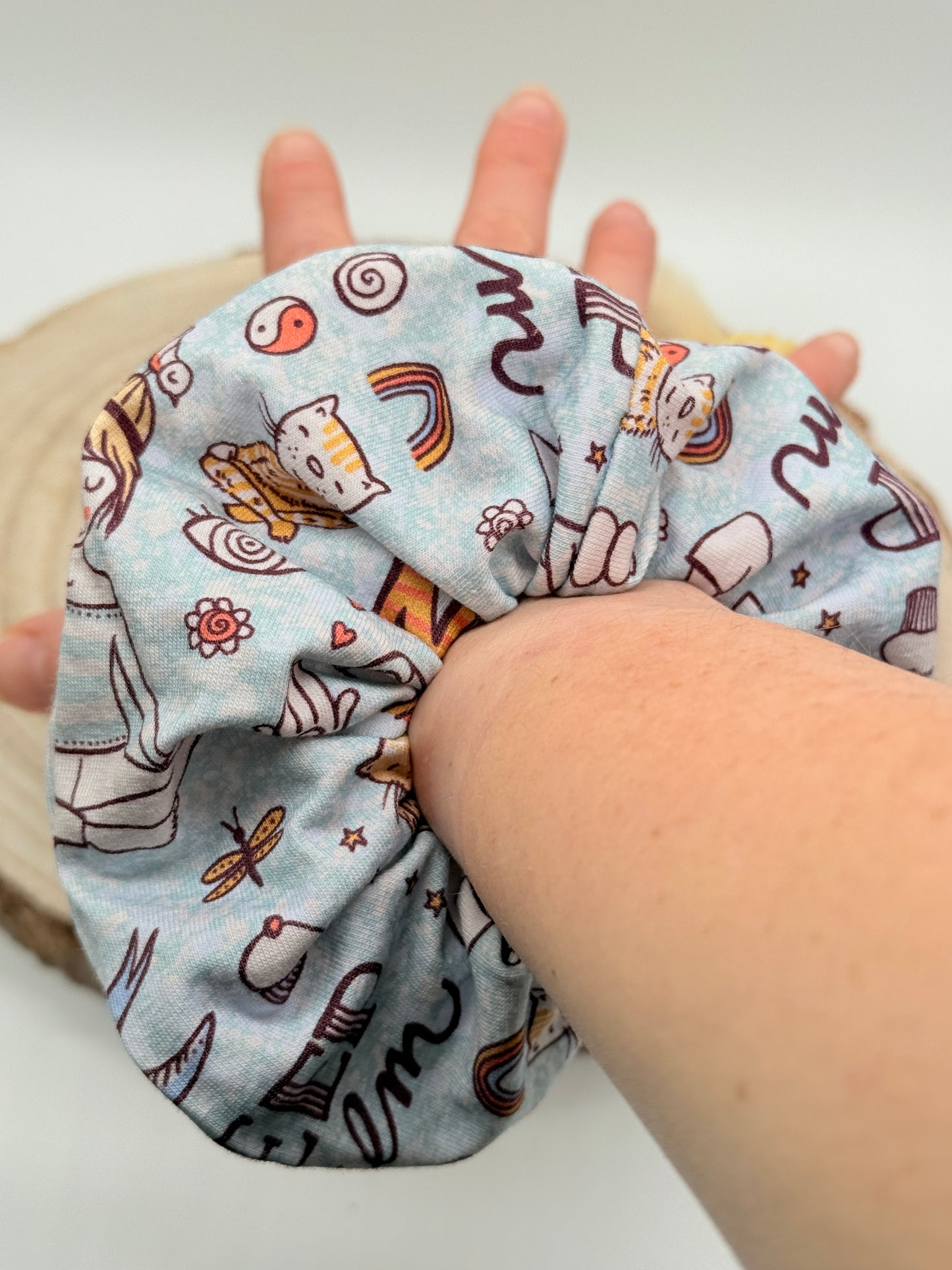 Jersey Scrunchie Haargummi yogi blau