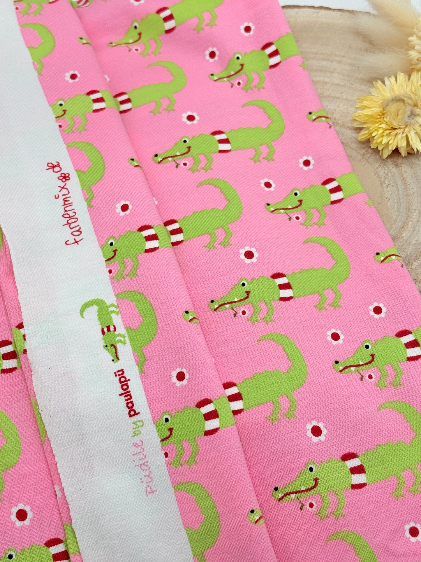 Jersey Reststück Püdile (Farbenmix) rosa