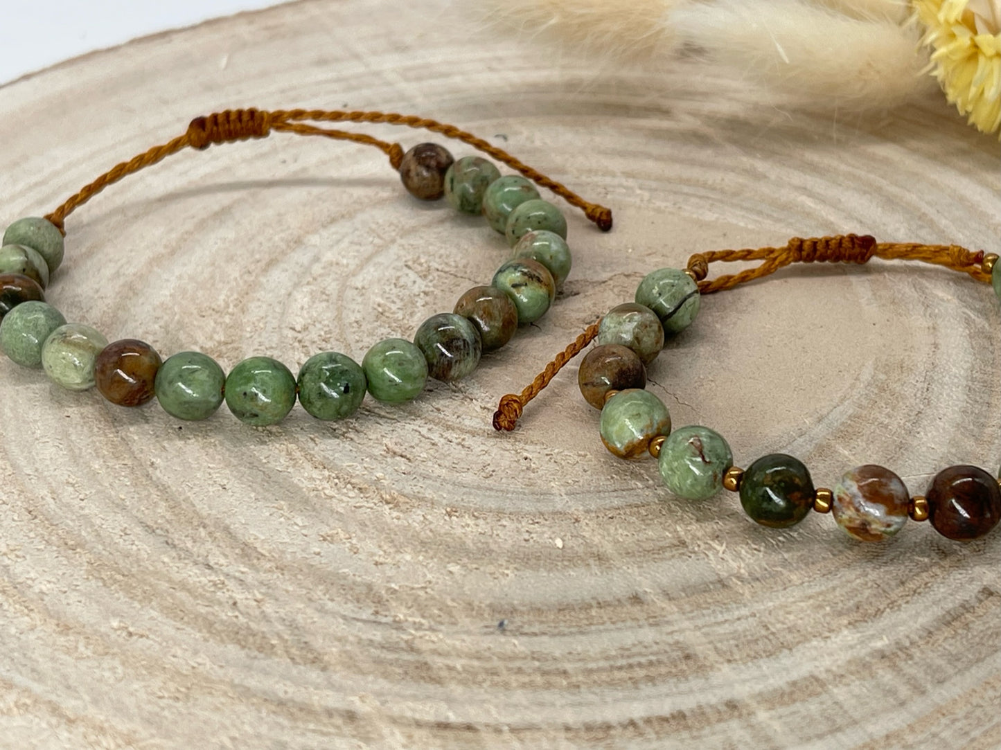 Halbedelstein Freundschaftsarmband Makramee Schmuck Opal