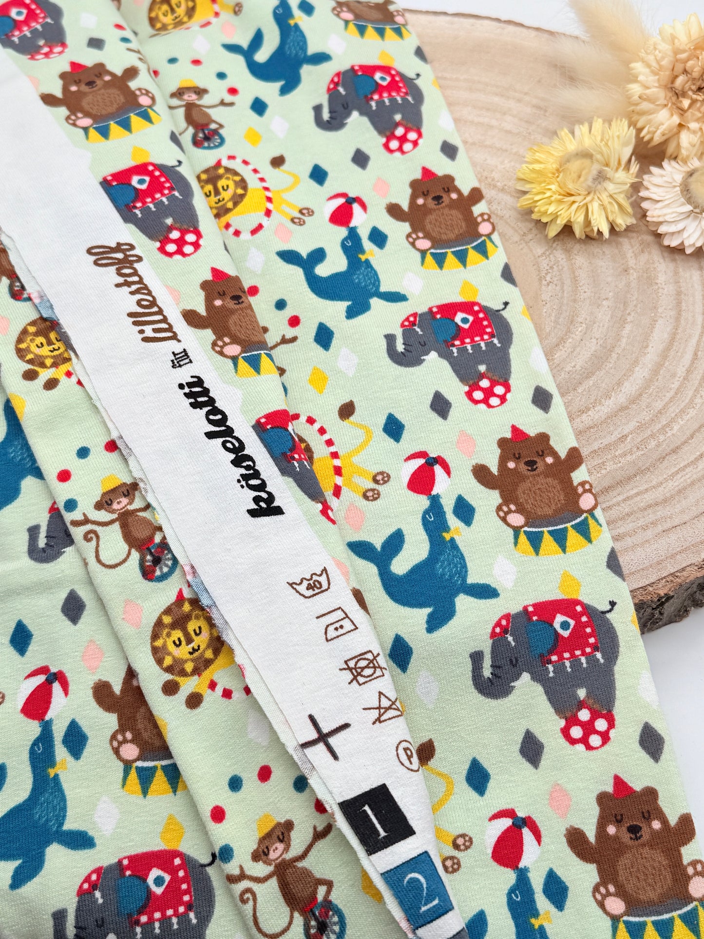 Jersey Reststück Zirkus (Lillestoff) grün