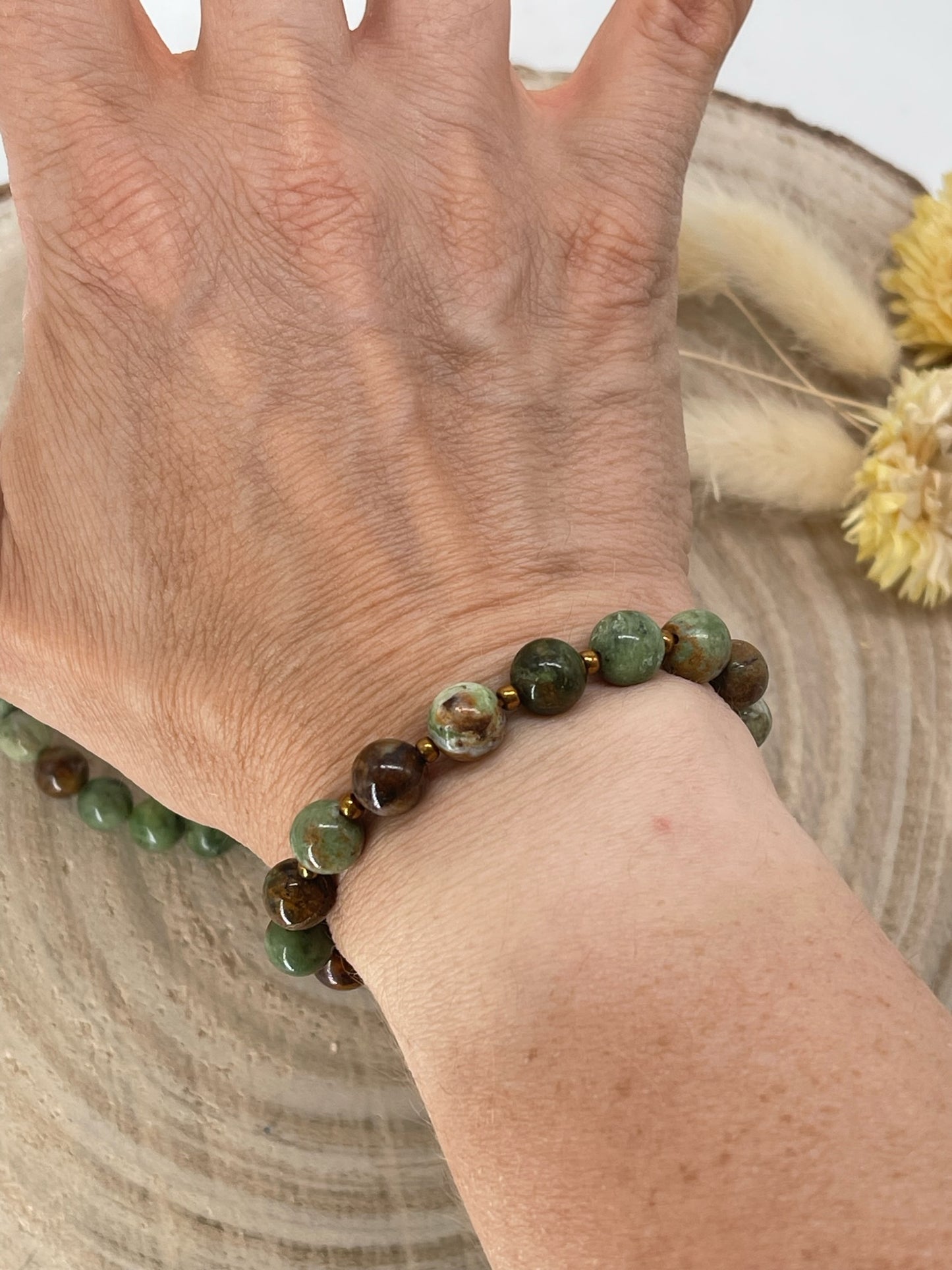 Halbedelstein Freundschaftsarmband Makramee Schmuck Opal