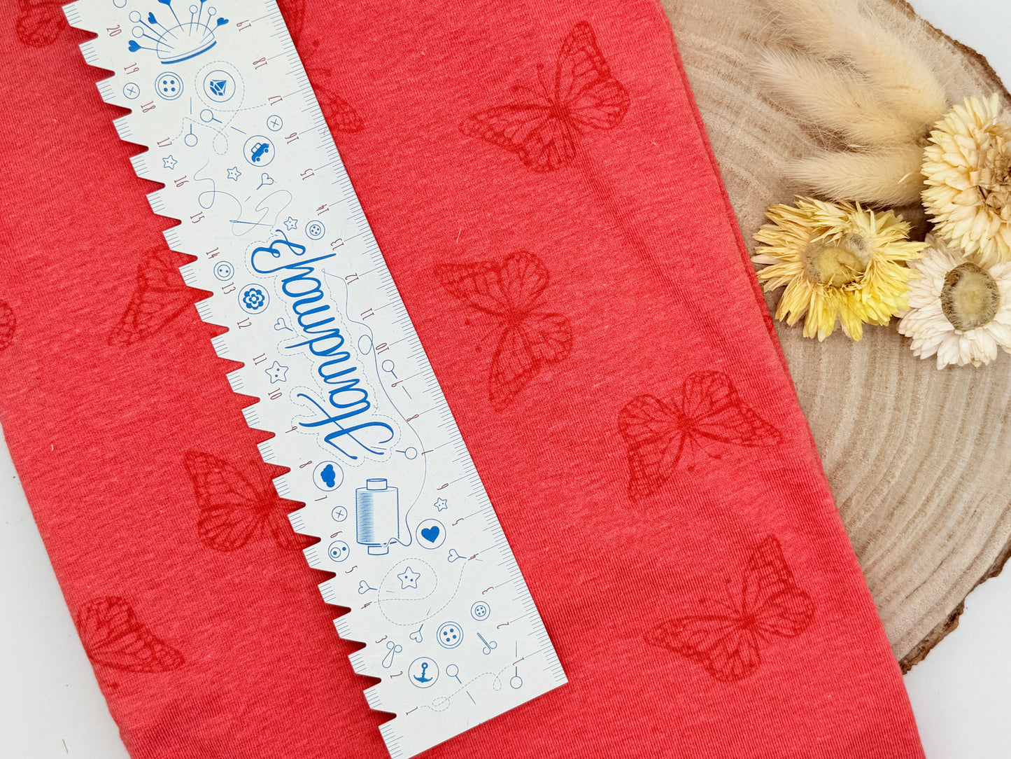 Jersey Reststück Schmetterling orange